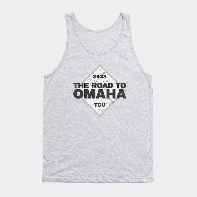 TCU Road To Omaha College Baseball 2023 Tank Top by Designedby-E